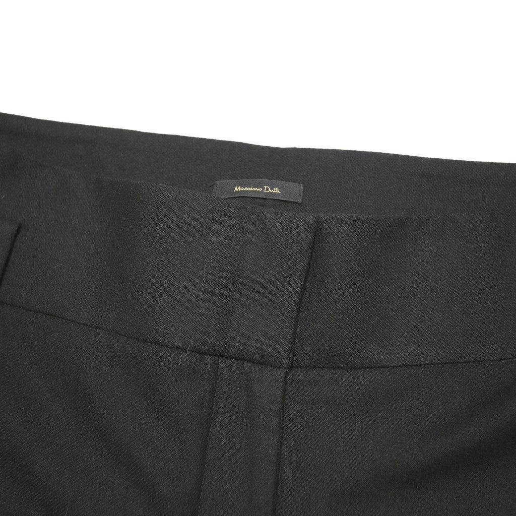 MASSIMO DUTTI Womens Wool Blend Black Regular Fit Trousers W36 L27 Classic