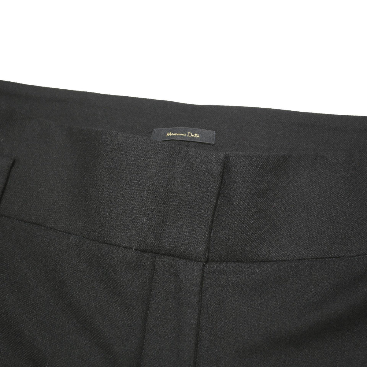 MASSIMO DUTTI Womens Wool Blend Black Regular Fit Trousers W36 L27 Classic
