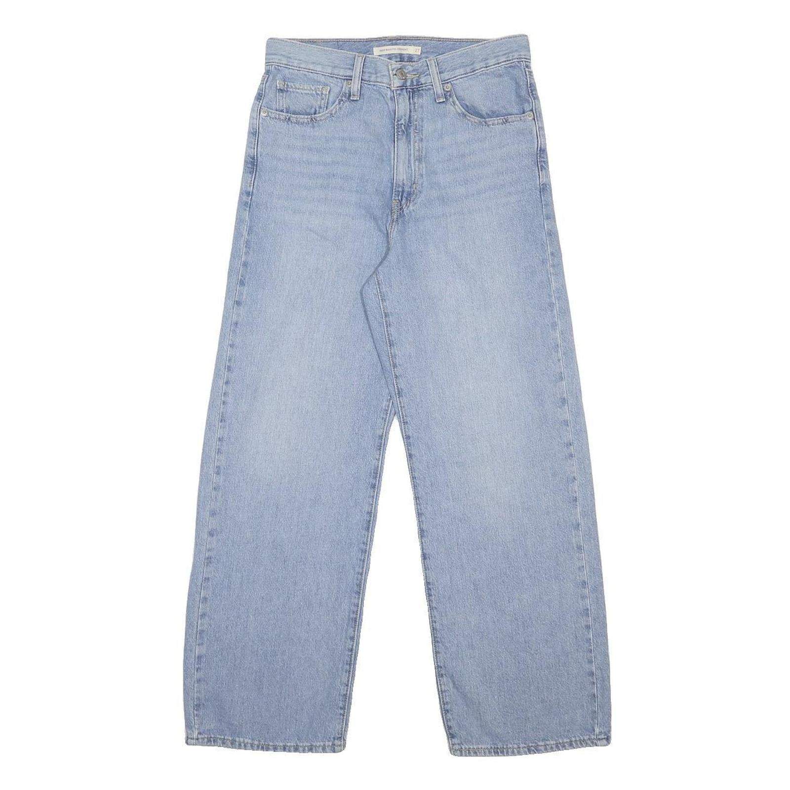 LEVI'S Womens Jeans Blue Loose Straight Denim Light W27 L29 Classic Zip
