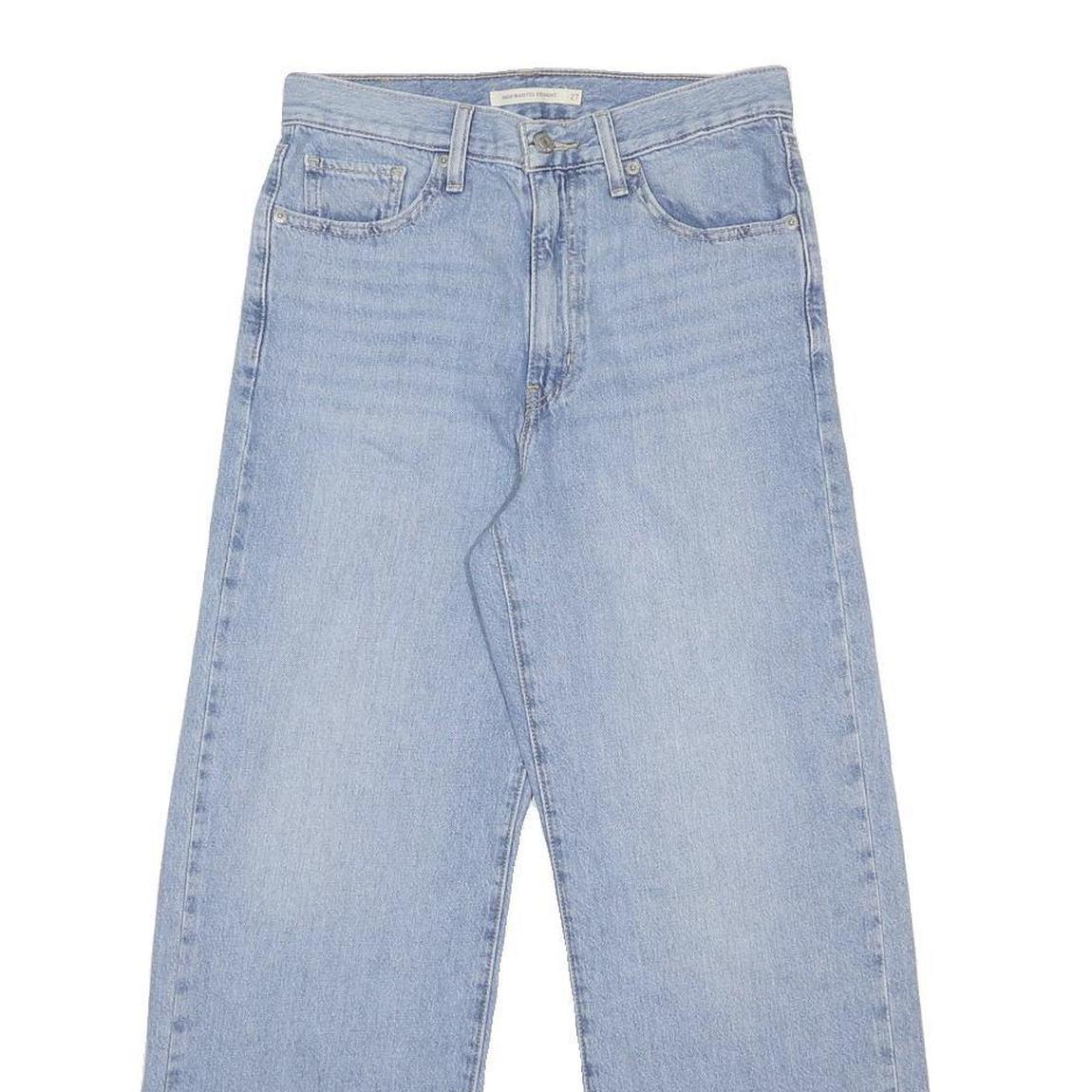 LEVI'S Womens Jeans Blue Loose Straight Denim Light W27 L29 Classic Zip