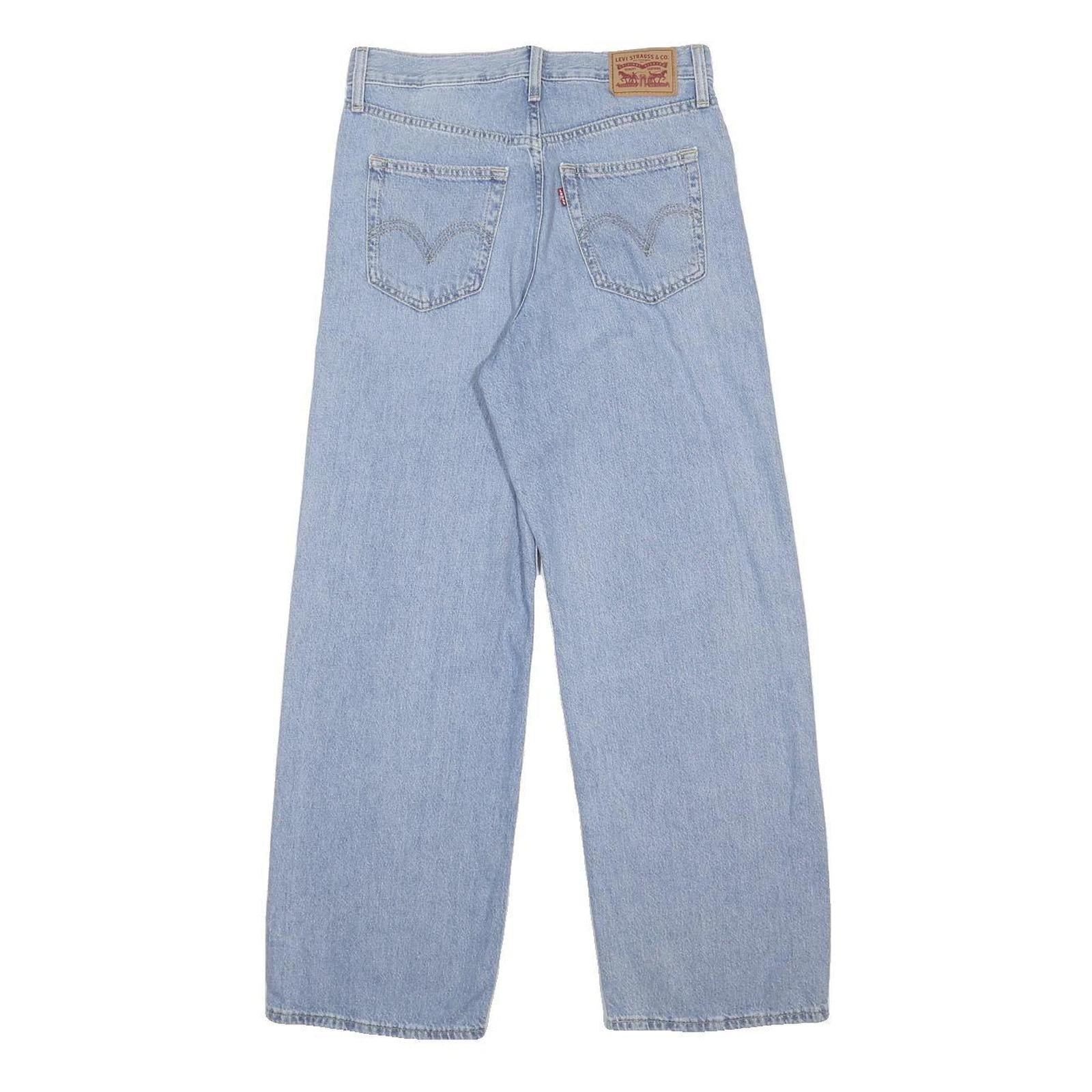 LEVI'S Womens Jeans Blue Loose Straight Denim Light W27 L29 Classic Zip