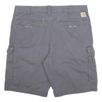 CARHARTT Mens Grey Cargo Shorts XL W38 Cotton Blend Relaxed Fit Workwear
