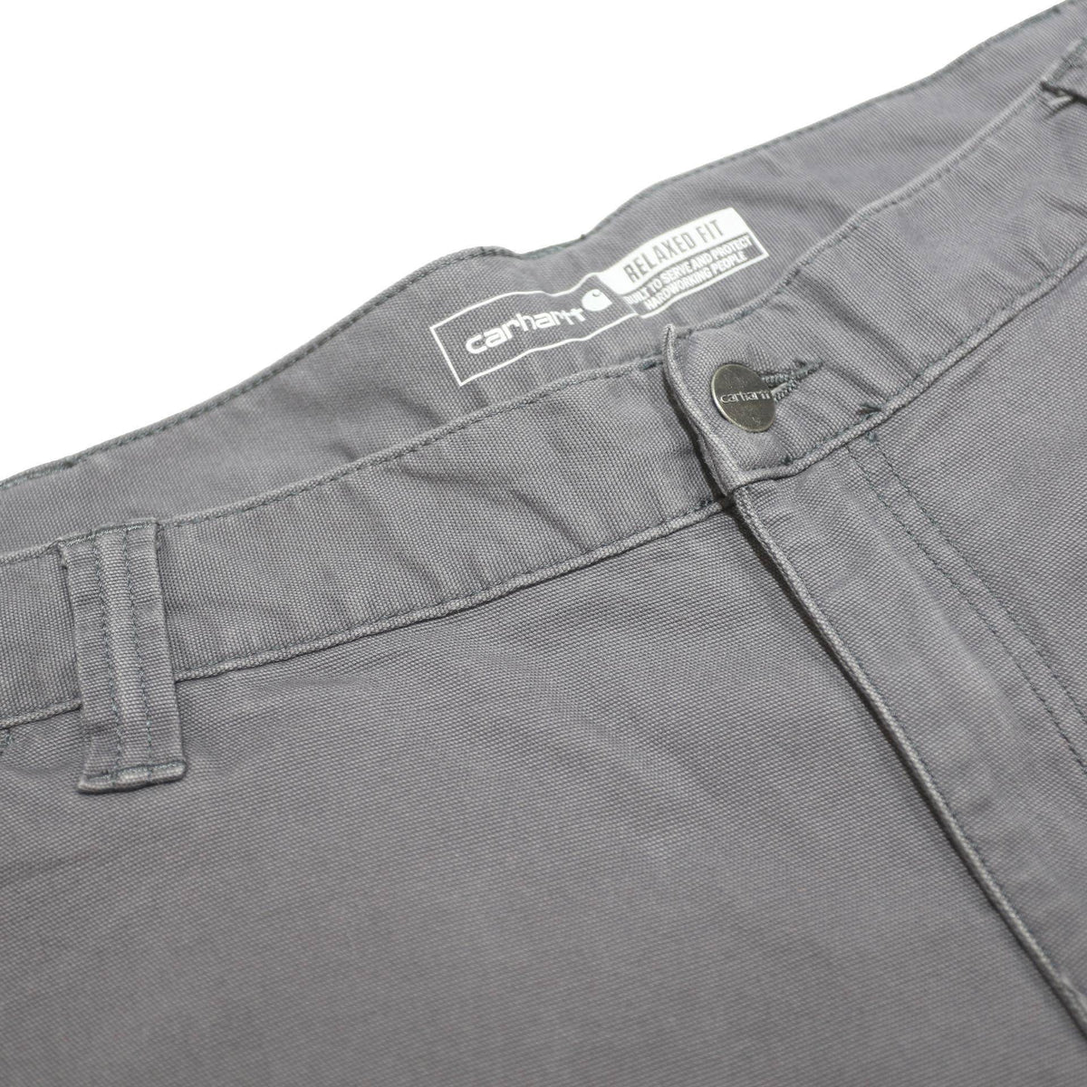 CARHARTT Mens Grey Cargo Shorts XL W38 Cotton Blend Relaxed Fit Workwear