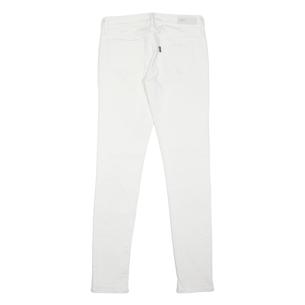 LEVI'S Womens Jeans White Slim Skinny Denim W26 L30 Cotton Blend Button