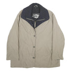 NEWPORT Womens Beige Wool Blend Jacket UK 18 Zip Classic Collar Plain