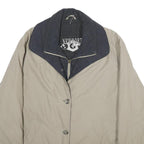 NEWPORT Womens Beige Wool Blend Jacket UK 18 Zip Classic Collar Plain