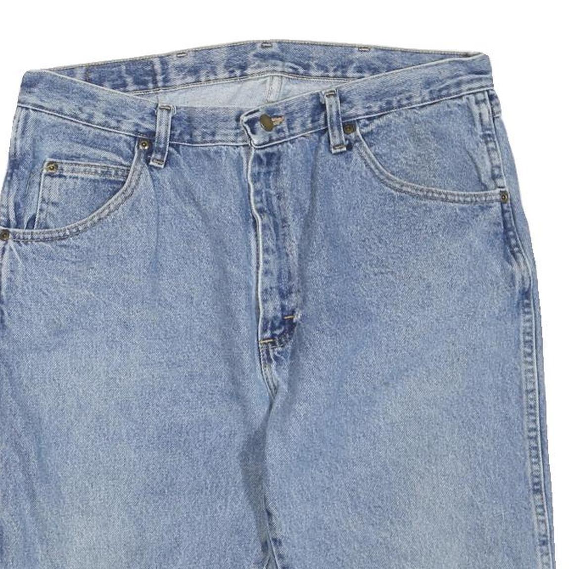 WRANGLER Mens Denim Blue Casual Shorts L W36 Classic Cotton Blend 5-Pocket