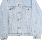 LEVI'S Mens Light Blue Denim Jacket L Cotton Button Closure Classic Fit