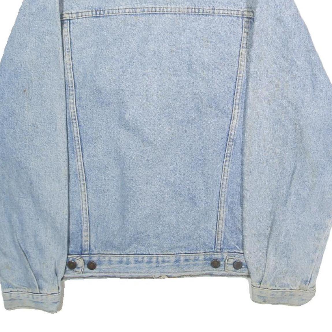 LEVI'S Mens Light Blue Denim Jacket L Cotton Button Closure Classic Fit