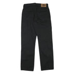 LEE COOPER Mens Cotton Blend Black Regular Straight Trousers W31 L30 Classic Zip