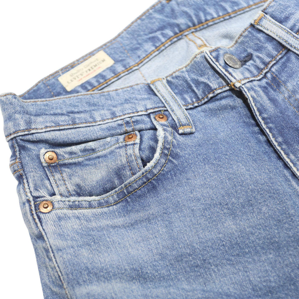LEVI'S Mens Skinny Taper Big E Jeans Blue Slim Tapered Denim Medium W29 L32 Zip