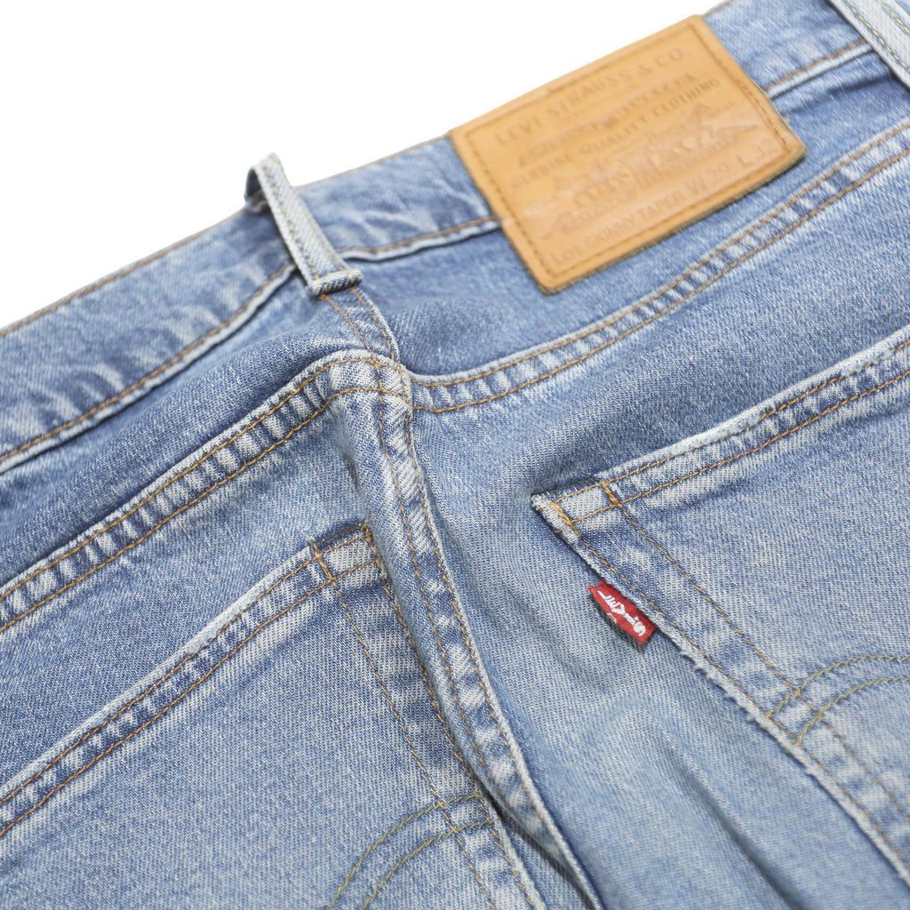 LEVI'S Mens Skinny Taper Big E Jeans Blue Slim Tapered Denim Medium W29 L32 Zip