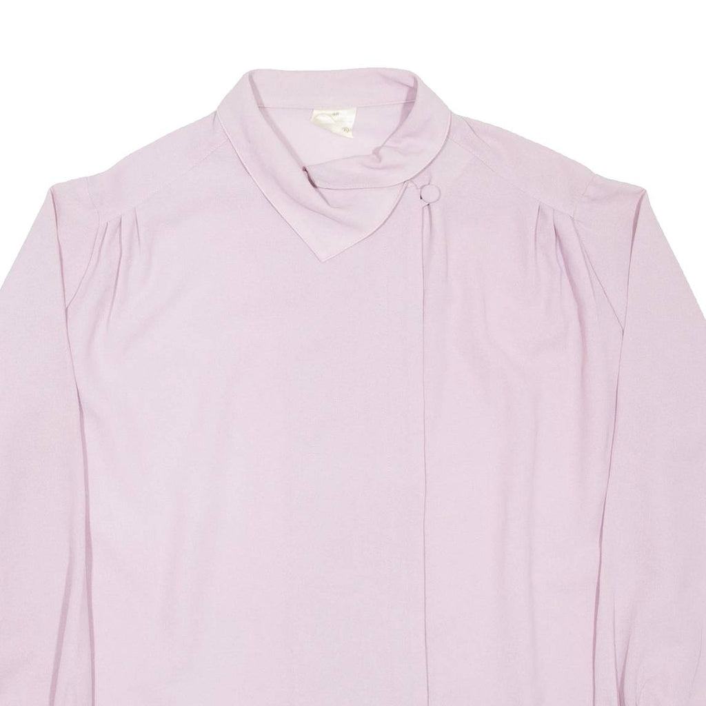 Womens Blouse Purple Collared Long Sleeve XL