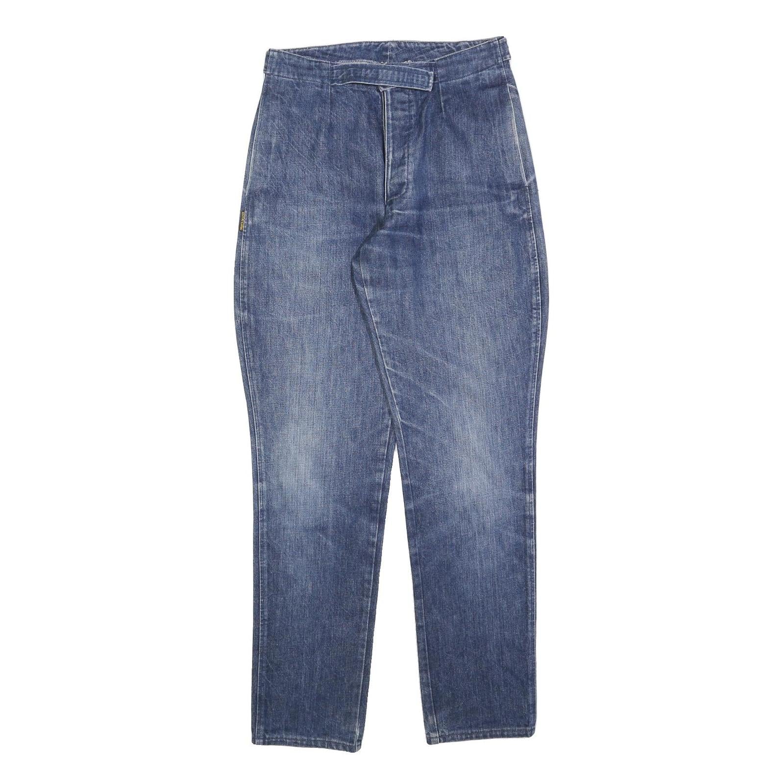 ARMANI Womens Jeans Blue Relaxed Straight Denim Medium W28 L32 Stylish Zip