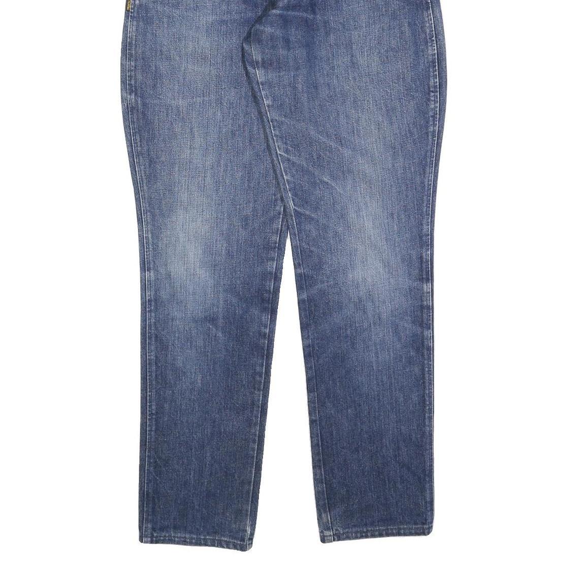 ARMANI Womens Jeans Blue Relaxed Straight Denim Medium W28 L32 Stylish Zip