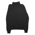 H&M Womens Black Plain Turtleneck Regular Knit Jumper Size S Lightweight
