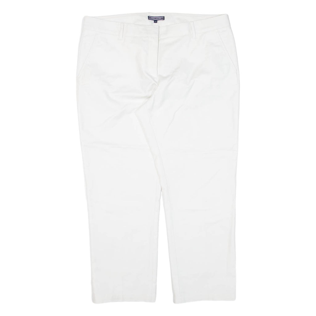 TOMMY HILFIGER Womens Trousers White Regular Straight W36 L24