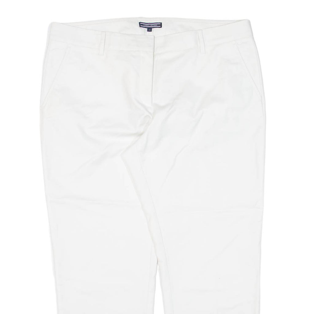 TOMMY HILFIGER Womens Trousers White Regular Straight W36 L24