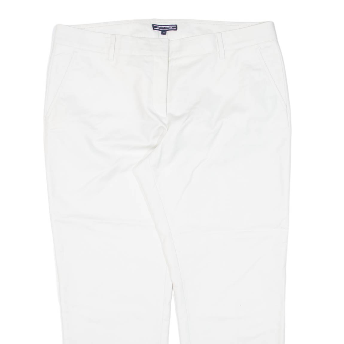 TOMMY HILFIGER Womens Trousers White Regular Straight W36 L24