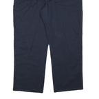 DICKIES Mens Navy Cotton Blend Regular Fit Straight Leg Trousers W42 L29