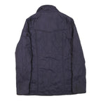 BARBOUR INTERNATIONAL Womens Navy Blue Quilted Jacket UK 6 Polyester Blend Zip