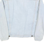 AUTHENTIC CLOTHING Mens Light Blue Denim Jacket L Cotton Button Plain Classic