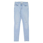 LEVI'S 711 Distressed Womens Jeans Blue Slim Skinny Stone Wash W25 L30