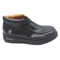 TIMBERLAND Mens Black Leather Chukka Boots UK 12 Lace-Up Durable Footwear