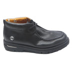 TIMBERLAND Mens Black Leather Chukka Boots UK 12 Lace-Up Durable Footwear