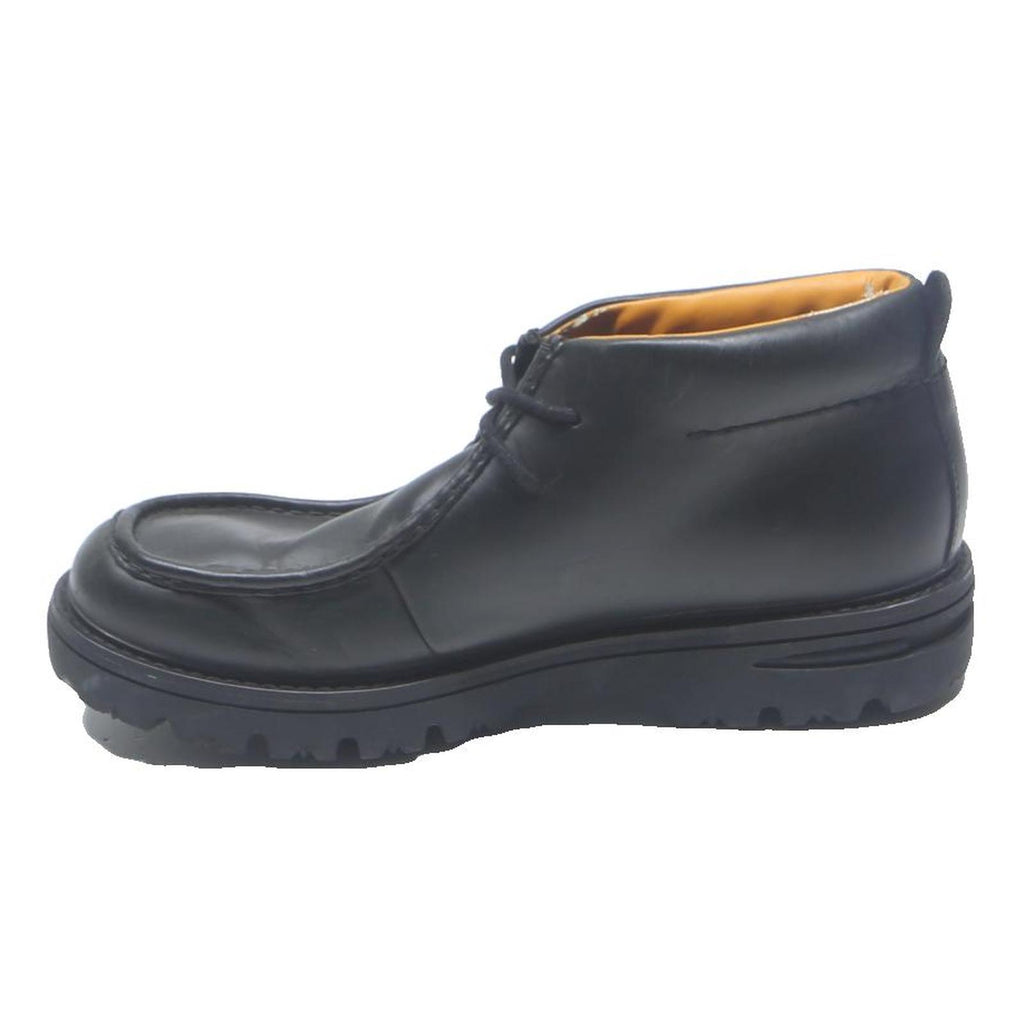 TIMBERLAND Mens Black Leather Chukka Boots UK 12 Lace-Up Durable Footwear