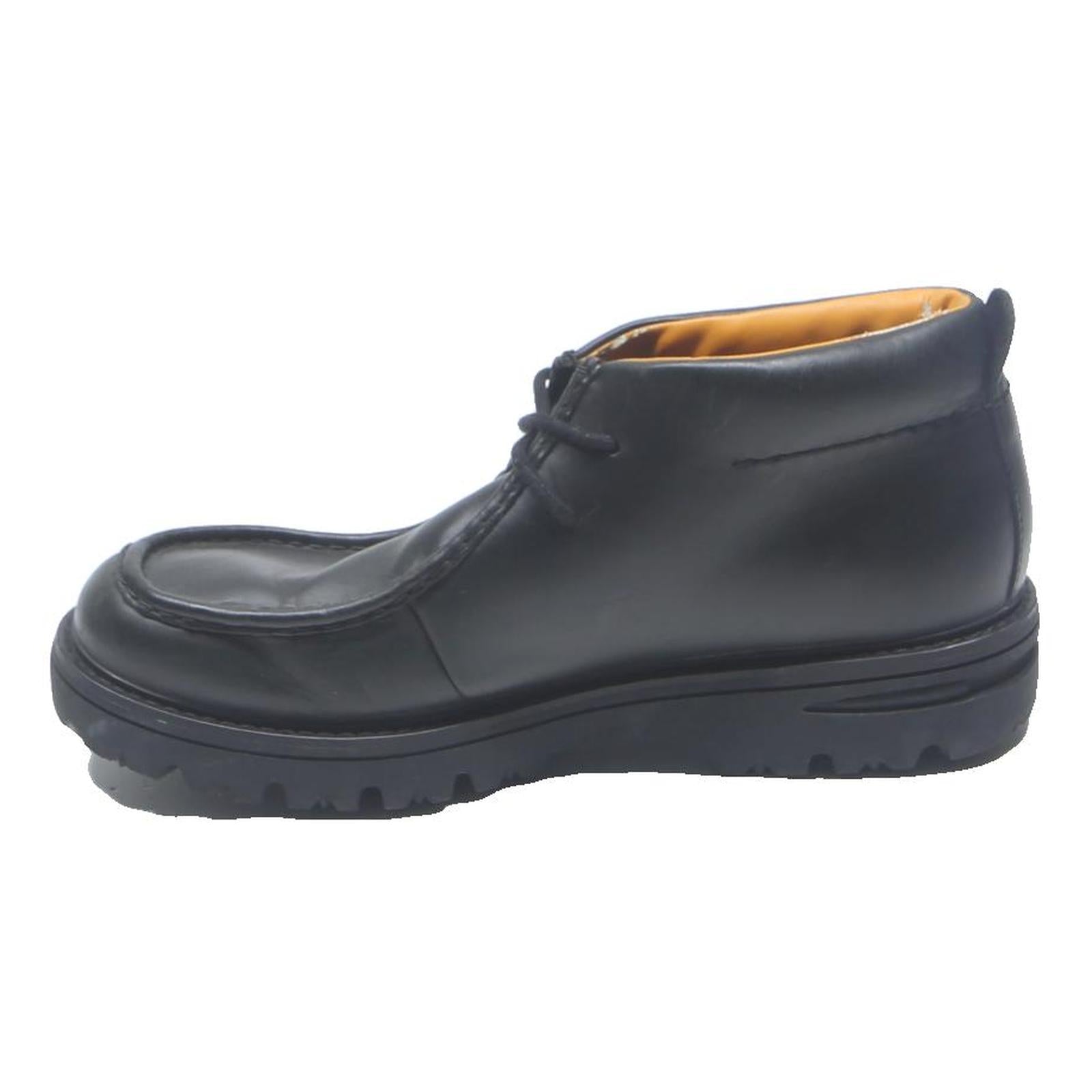 TIMBERLAND Mens Black Leather Chukka Boots UK 12 Lace-Up Durable Footwear