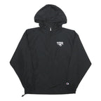 CHAMPION Mens Black S Hooded Jacket Polyester Plain Lightweight S