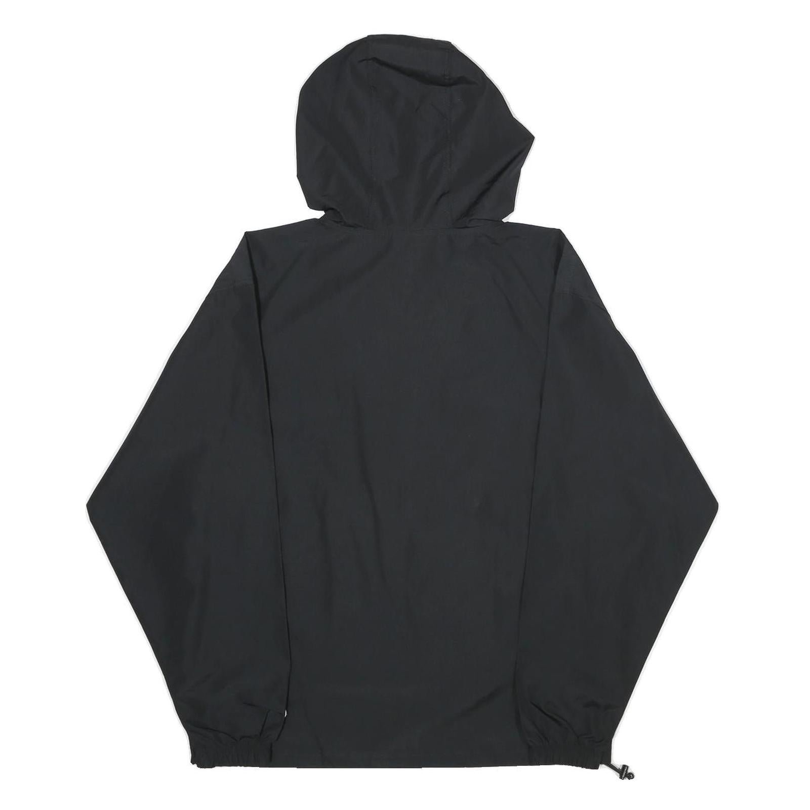 CHAMPION Mens Black S Hooded Jacket Polyester Plain Lightweight S