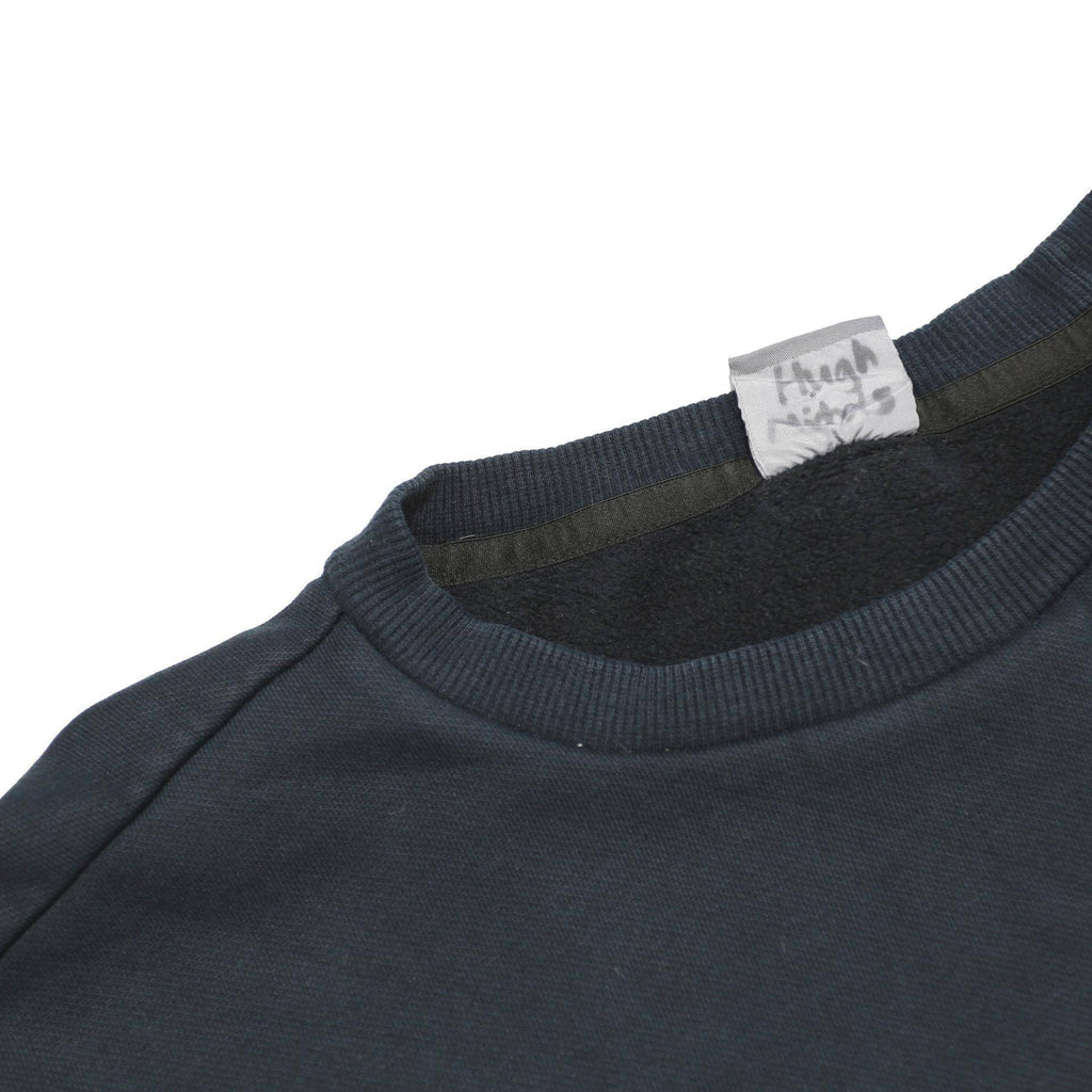 PUMA Womens Black Crew Neck Pullover Sweatshirt Logo S Cotton Blend Jersey