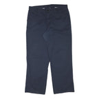 DICKIES Mens Navy Regular Fit Straight Cotton Blend Trousers W37 L30
