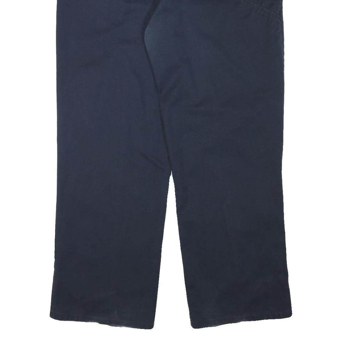 DICKIES Mens Navy Regular Fit Straight Cotton Blend Trousers W37 L30