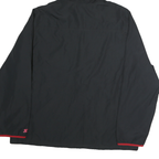 STARTER Mens Black & Red Zip Up Hooded Track Jacket 2XL Polyester Blend