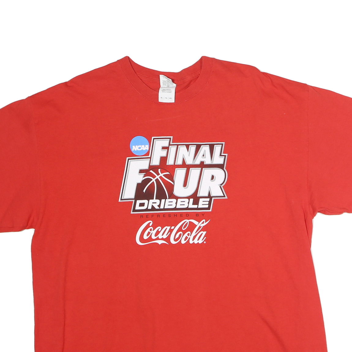 NCAA Mens Red Final Four Dribble Coca-Cola Short Sleeve Crew Neck T-Shirt 2XL