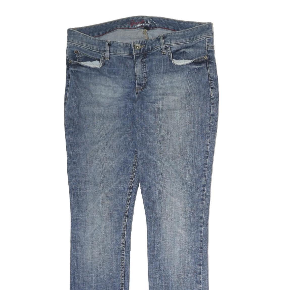 TOMMY HILFIGER Mens Regular Blue Denim Jeans W34 L31 Classic Cotton Blend Zip