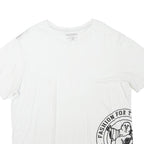 TRUE RELIGION Mens White XL Graphic T-Shirt Short Sleeve Crew Neck Cotton Blend