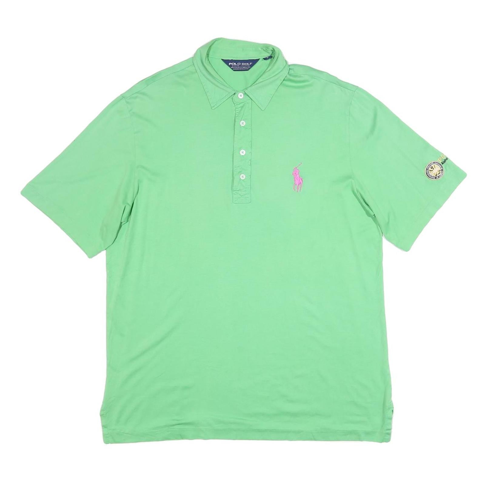 POLO RALPH LAUREN Mens Green Cotton Blend Short Sleeve Polo Shirt L Golf