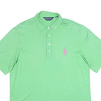 POLO RALPH LAUREN Mens Green Cotton Blend Short Sleeve Polo Shirt L Golf