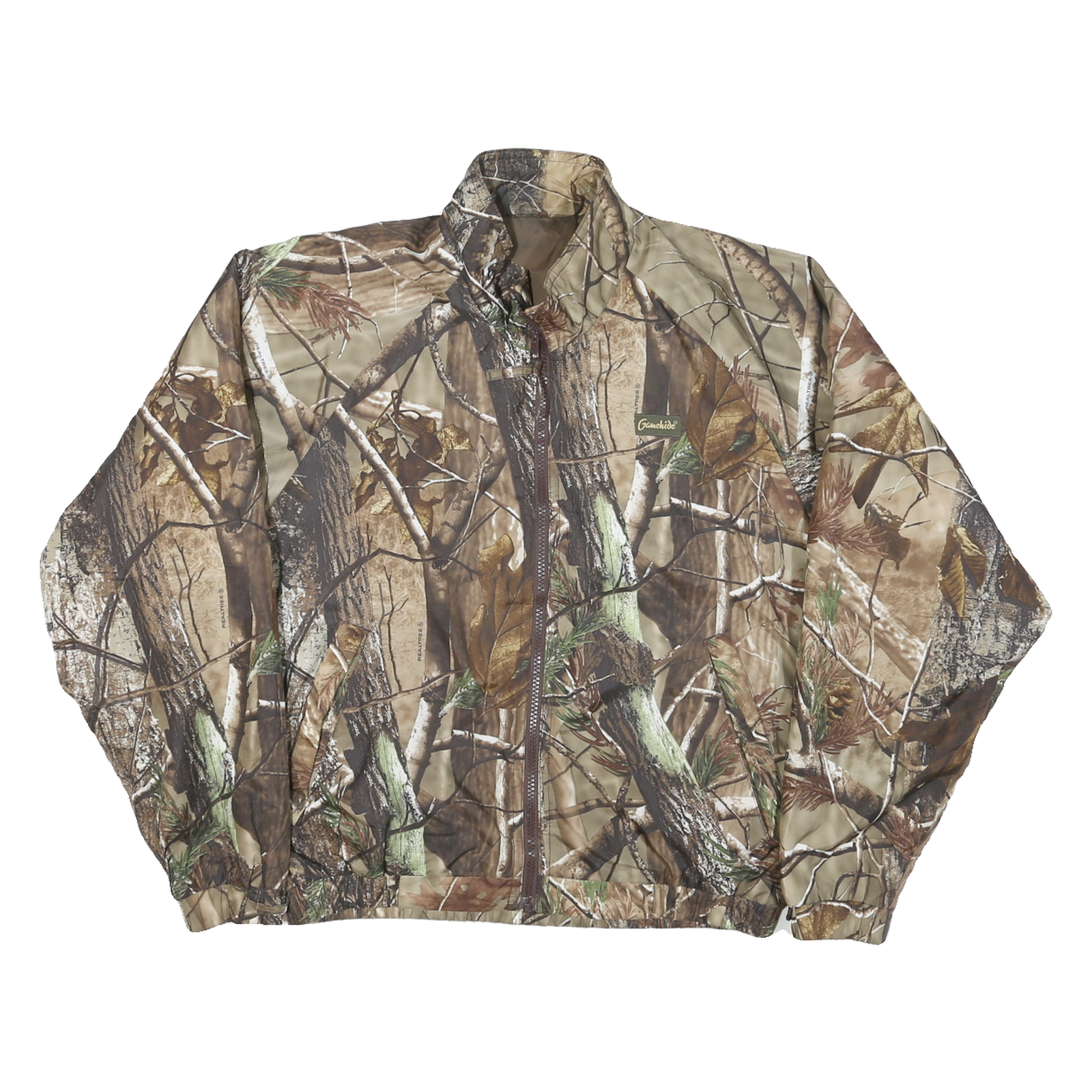 GAMEHIDE Womens Brown Nylon Outdoor Jacket M Zip Camouflage Hunting Wear