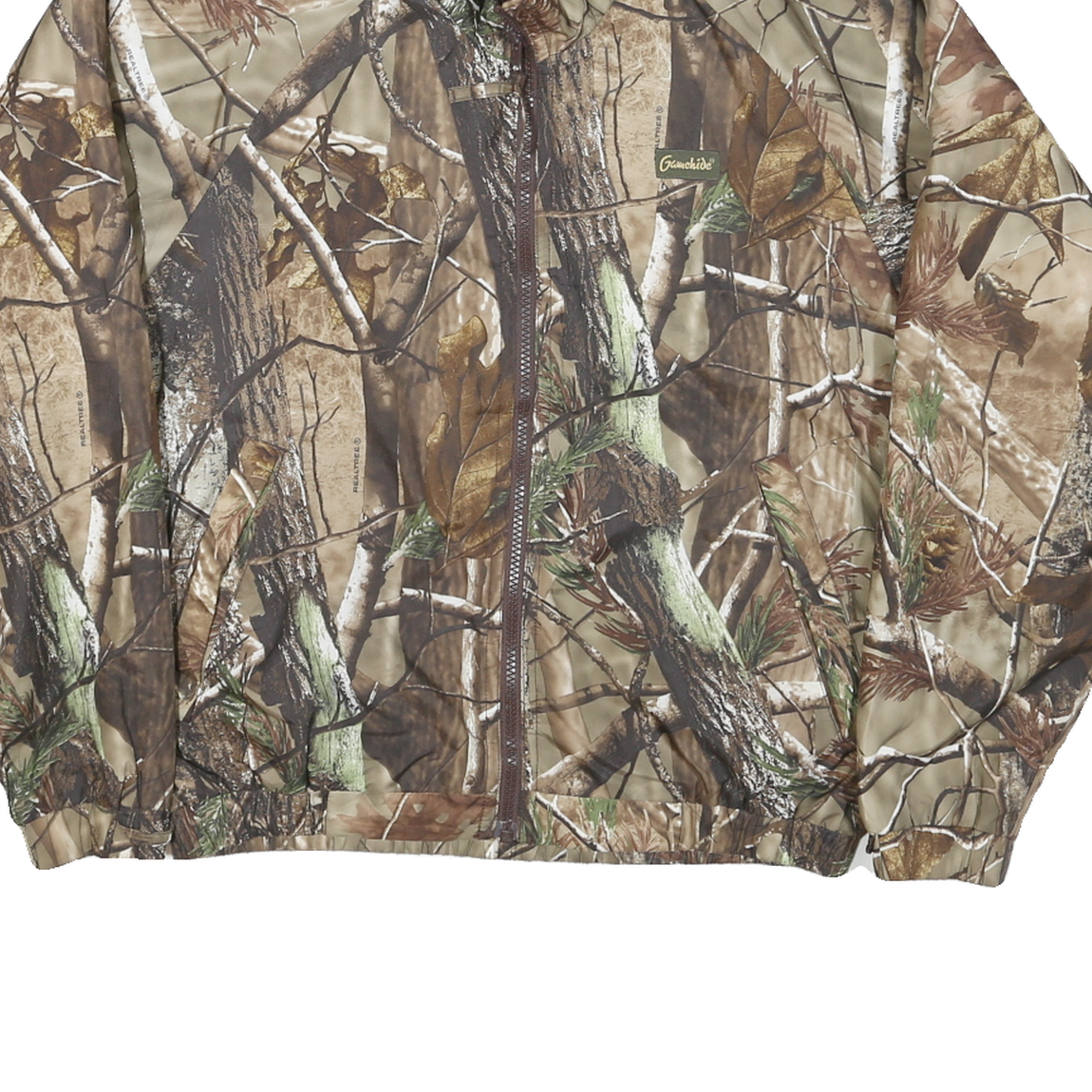 GAMEHIDE Womens Brown Nylon Outdoor Jacket M Zip Camouflage Hunting Wear