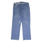 DICKIES Mens Regular Fit Straight Leg Denim Light Wash W34 L31 Button Cotton