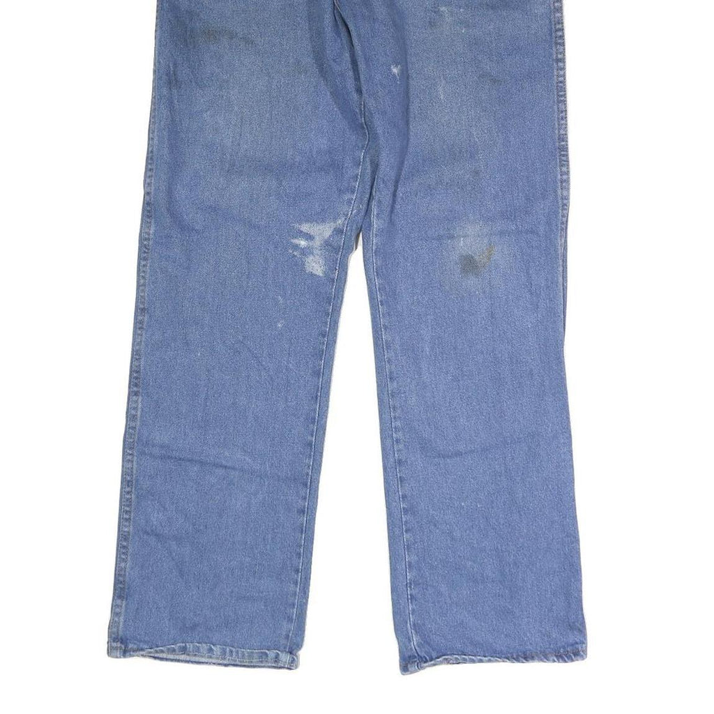 DICKIES Mens Regular Fit Straight Leg Denim Light Wash W34 L31 Button Cotton