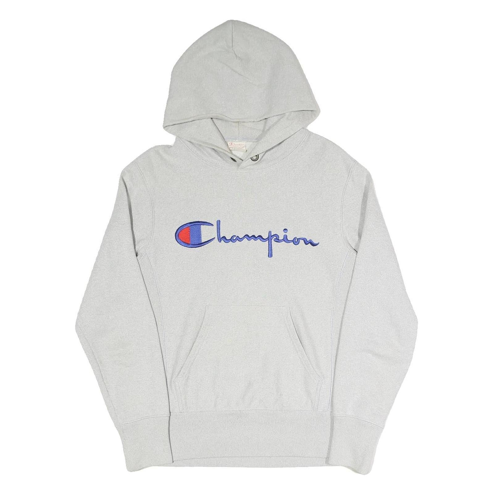 CHAMPION REVERSE WEAVE Mens Grey Hoodie S Classic Cotton Blend Pullover