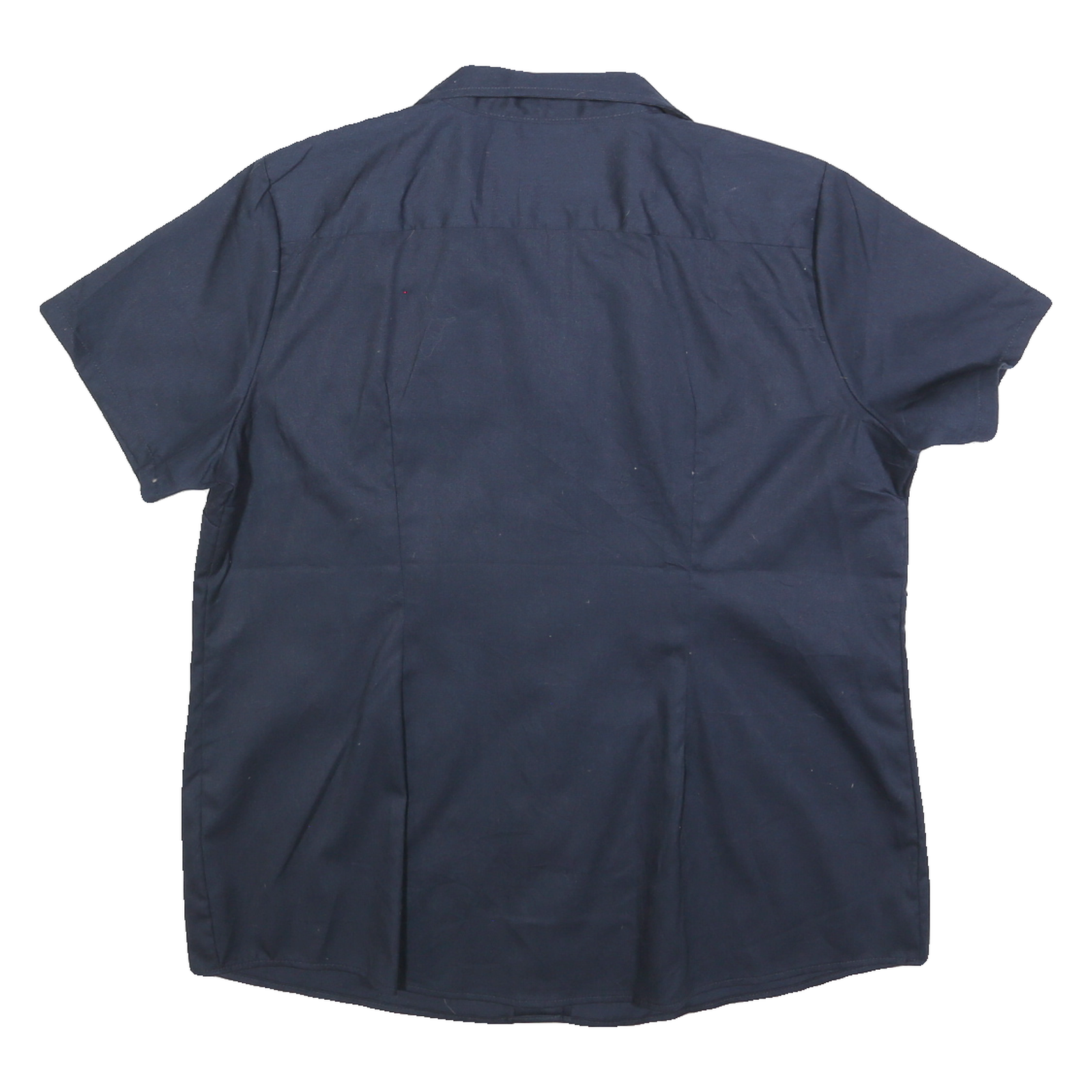 DICKIES Womens Navy Blue Work Shirt XL Cotton Blend Short Sleeve Button Front