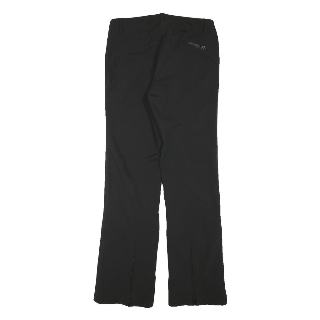 SUN VALLEY Lined Womens Black Regular Fit Trousers W32 L32 Zip Closure Smart