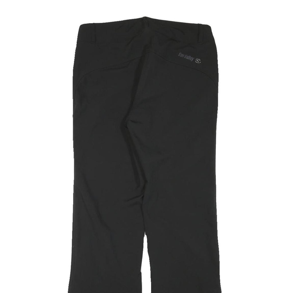 SUN VALLEY Lined Womens Black Regular Fit Trousers W32 L32 Zip Closure Smart